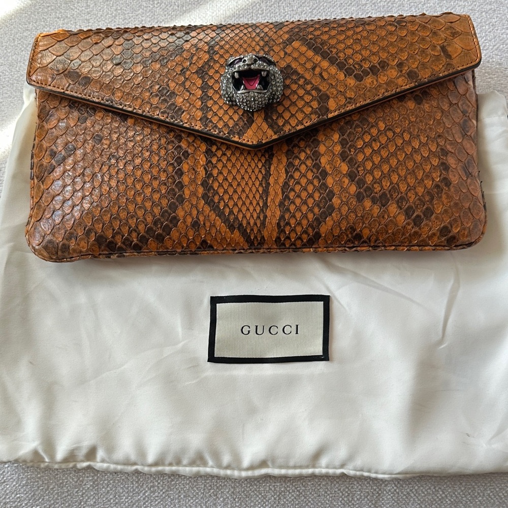 Gucci Python Clutch - NWT